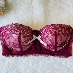 Red Lace Push-Up Bra